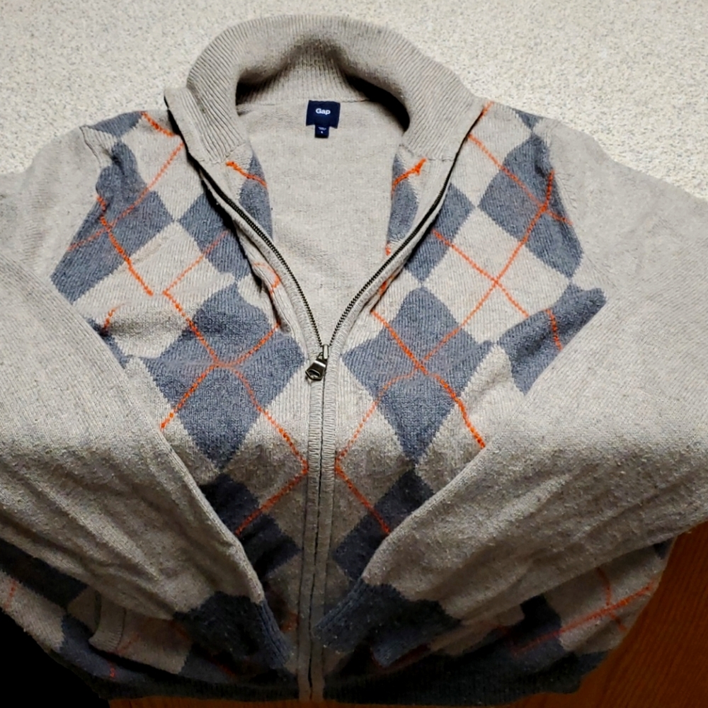 Gap zip-up sweater.